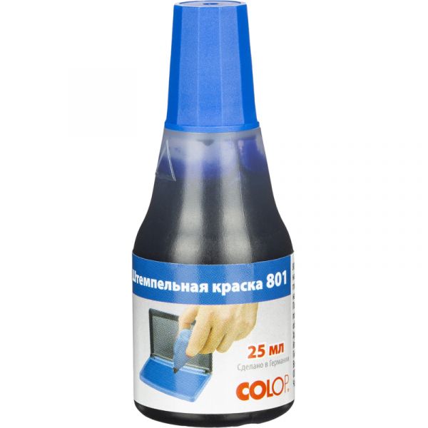 Краска штемпельная 25мл синяя 801 Colop
