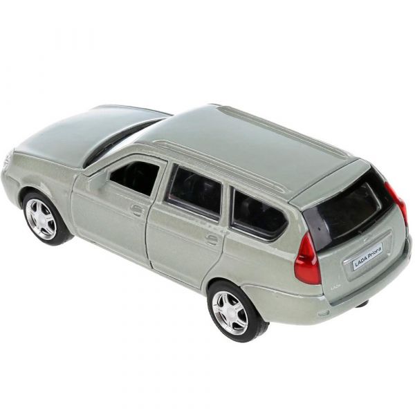 Машина металл Lada Priora, PRIORAWAG-12-BN 12 см, (двери, багаж, бежевый) инерц, в коробке