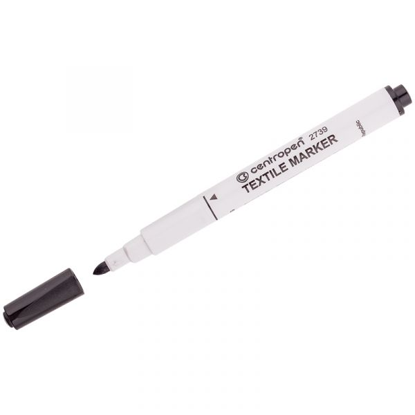 Маркер для ткани Centropen "Textile Marker 2739" черный, 1,8мм, картон 5 2739 9212