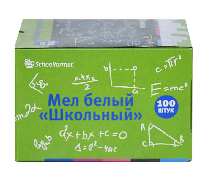 Мел школьный белый 100 шт/уп МБ100-ШК SchoolФормат {Россия}