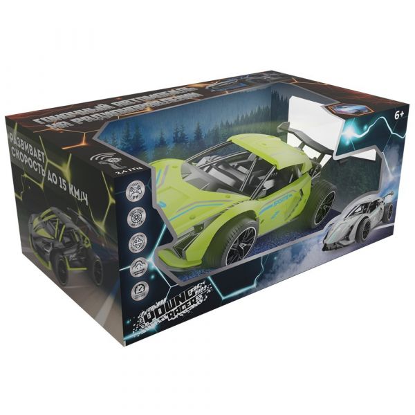 Машина на радиоуправлении Young Racer YS666-772PA Спортивная зеленый в коробке Young Racer