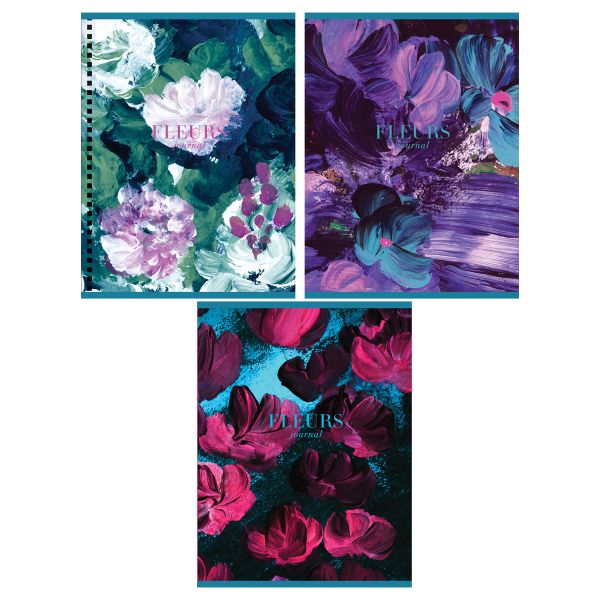 Тетрадь 80л., А5, клетка на гребне GreenwichLine "Blue flowers", 70г/м2 NS5c80-53176