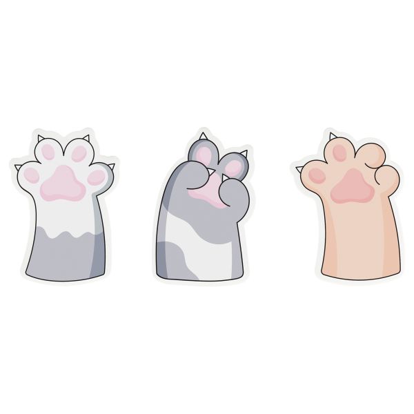 Самоклеящийся блок фигурный MESHU "Paws", 40л., европодвеc, ассорти MS_54255