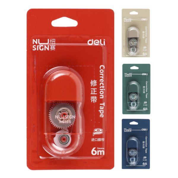 Корректирующая лента 5мм* 6м "Nusign" /корпус - ассорти, блистер NS156 Deli