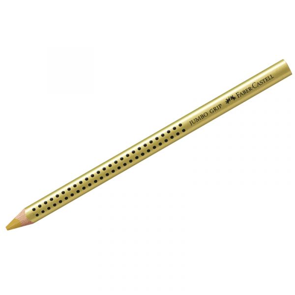 Карандаш Faber-Castell "Jumbo Grip" золотой металлик, трехгран., утолщен., заточен. 110981