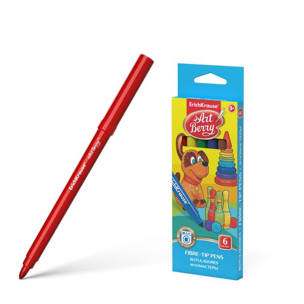 Фломастеры 6цв. Artberry Super Tip Super Washable 36721 Erich Krause