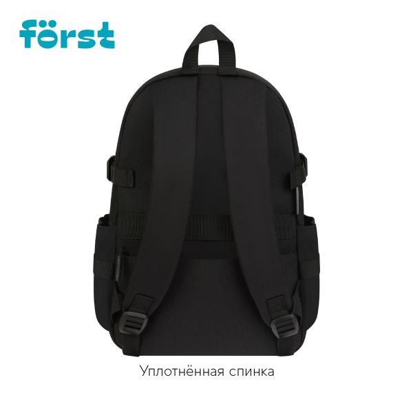 Рюкзак Först F-City "Black Spirit" 43,5*28*16см, уплотненная спинка FT-RT-192501