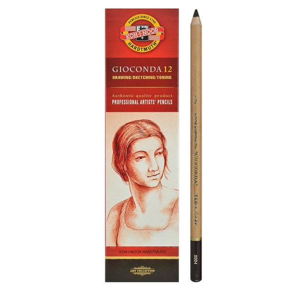 Сепия Koh-I-Noor "Gioconda", коричневая темная, карандаш, грифель 4,2мм, 12шт. 8804012001KS