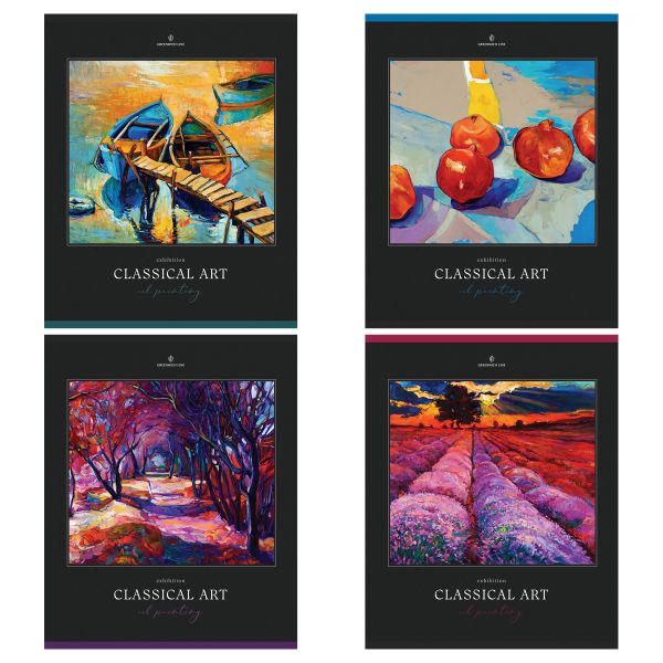 Тетрадь 80л., А5, клетка Greenwich Line "Classical art", 70г/м2 N5c80-53164