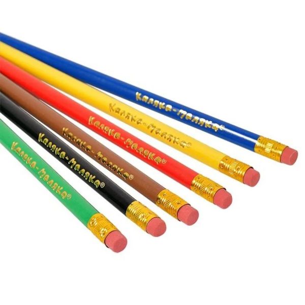 Карандаши пластиковые 18цв Каляка-Маляка /трехгранные /с ластиком /европодвес ККМП18 Каляка-Маляка