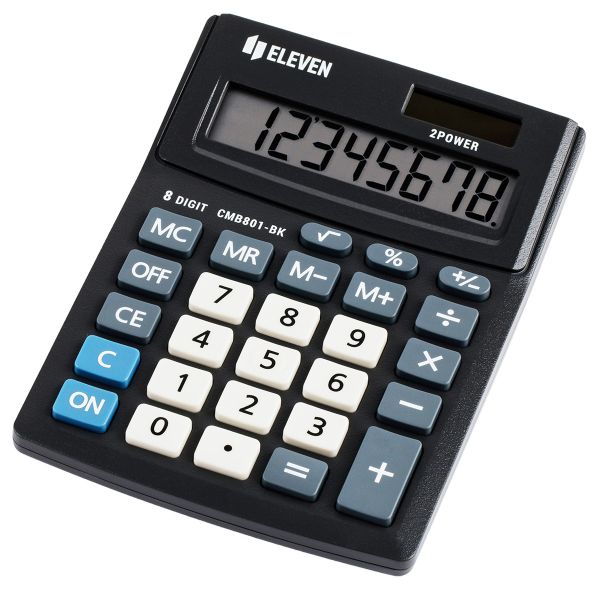 Калькулятор настольный Eleven Business Line CMB801-BK, 8 разрядов, двойное питание,черный CMB801-BK