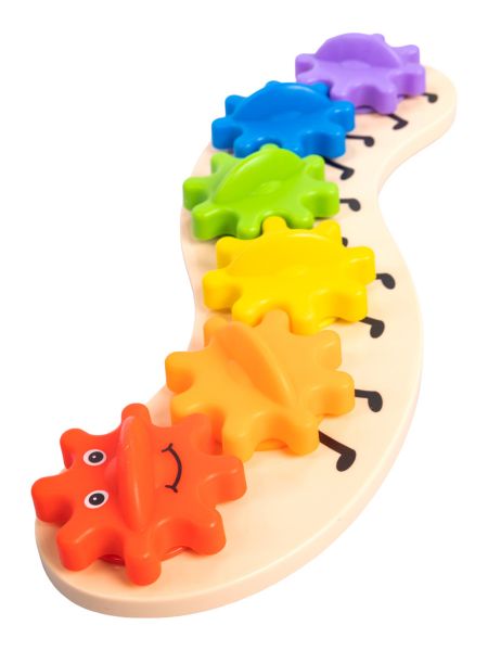 Игрушка Сортер-шестеренки. Радужная гусеничка Baby toys 70005 Десятое королевство