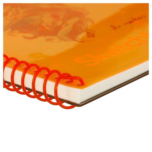 Скетчбук 40л., А5 BG "Neon. Orange", на гребне, маркерная бумага 120г/м2 СА540гр_59316