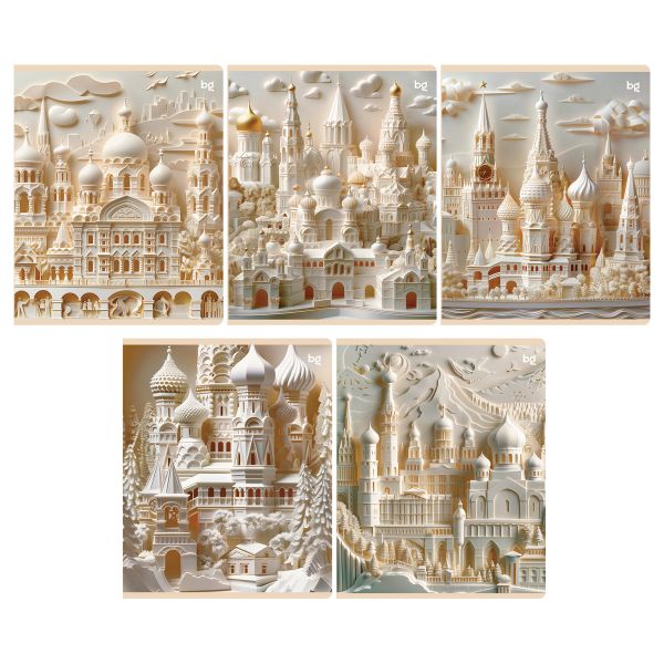 Тетрадь 48л., А5, клетка BG "Paper art", глянцевая ламинация Т5ск48_лг 64162