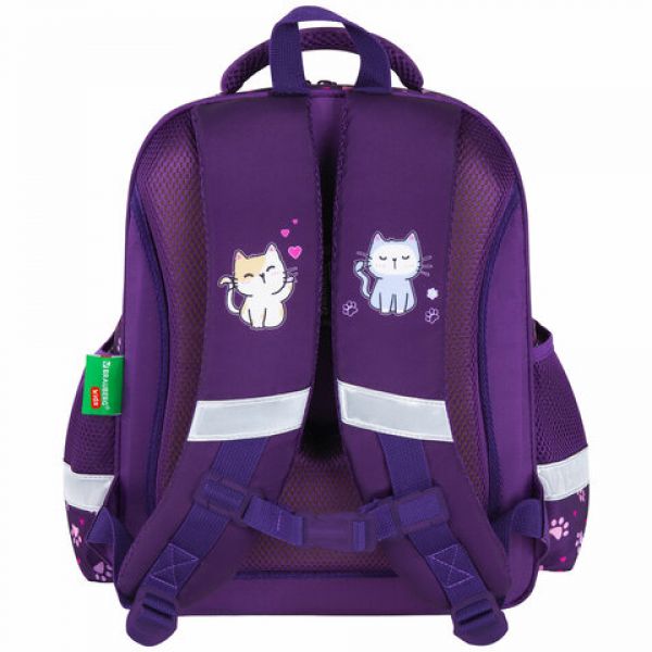 Ранец BRAUBERG KIDS STANDARD, 2 отделения, "Playing kittens", 36х28х14 см, 272038