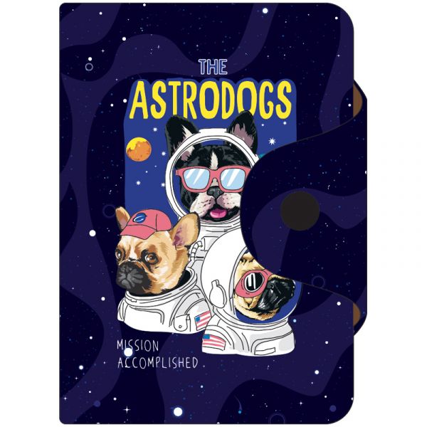 Визитница карманная OfficeSpace "Astrodogs", 10 карманов, 75*110мм, ПВХ 319944