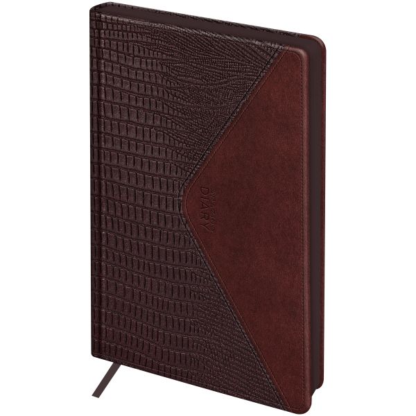 Ежедневник недатированный, А5, 136л, кожзам, BG "Reptile. Burgundy", цветной срез, карман DuA5_60778