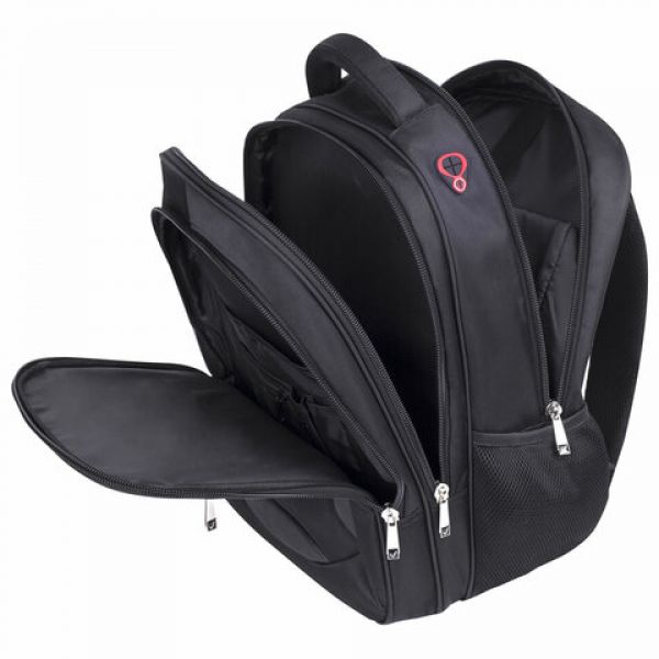 Рюкзак BRAUBERG "Relax 3", 35 л, размер 46х35х25 см, ткань, черный, 224455