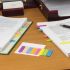 Закладки клейкие неоновые STAFF, 45х12 мм,200 штук(8 цветов х 25 листов),на пластик линейке 12см