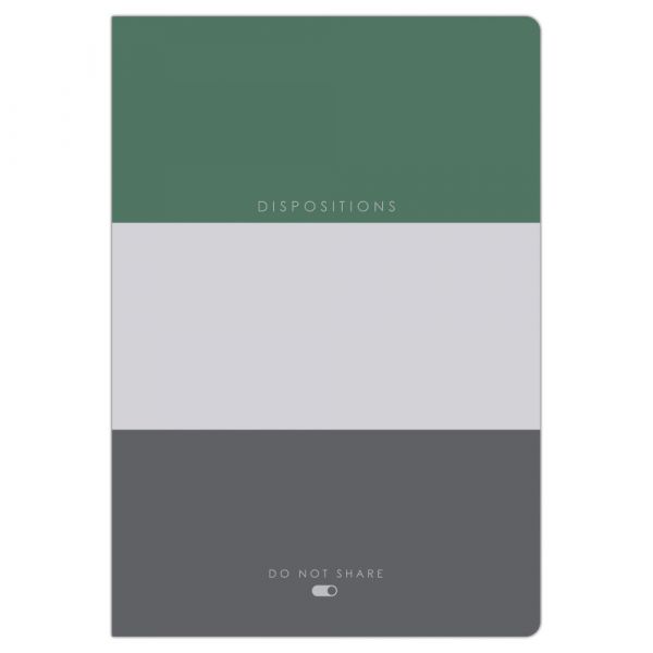 Тетрадь 40л., А5, клетка на сшивке Greenwich Line "Disposition. Green", матовая ламинация, тиснение