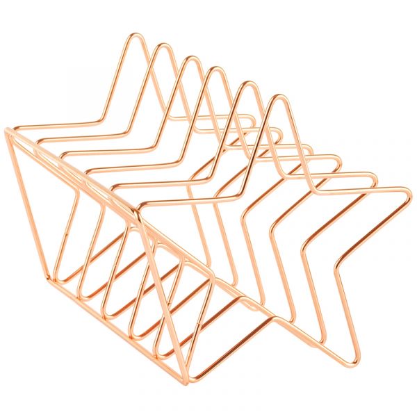 Подставка для бумаг и писем MESHU "Rose Gold. Stars", металл, 6 секций MS_39431