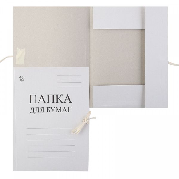 Папка д/бумаг на завязках белая A4 220г/м² D00521 DOLCE COSTO