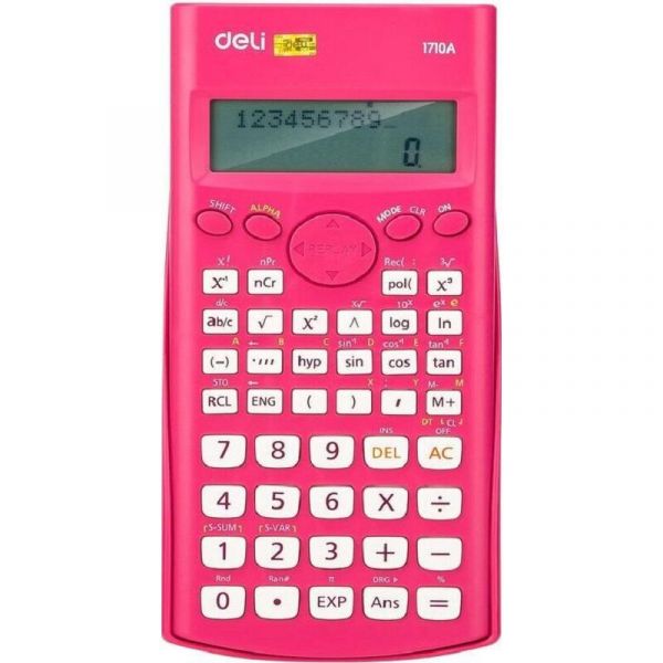 Калькулятор Deli E1710A/RED д/научных расчётов 240функций красный, 10+2 разряд NEW E1710A/RED Deli