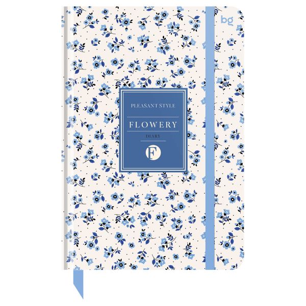 Ежедневник недатированный А5, 136л., 7БЦ BG "Flowery. White", глянцевая ламинация, DuА5_64360