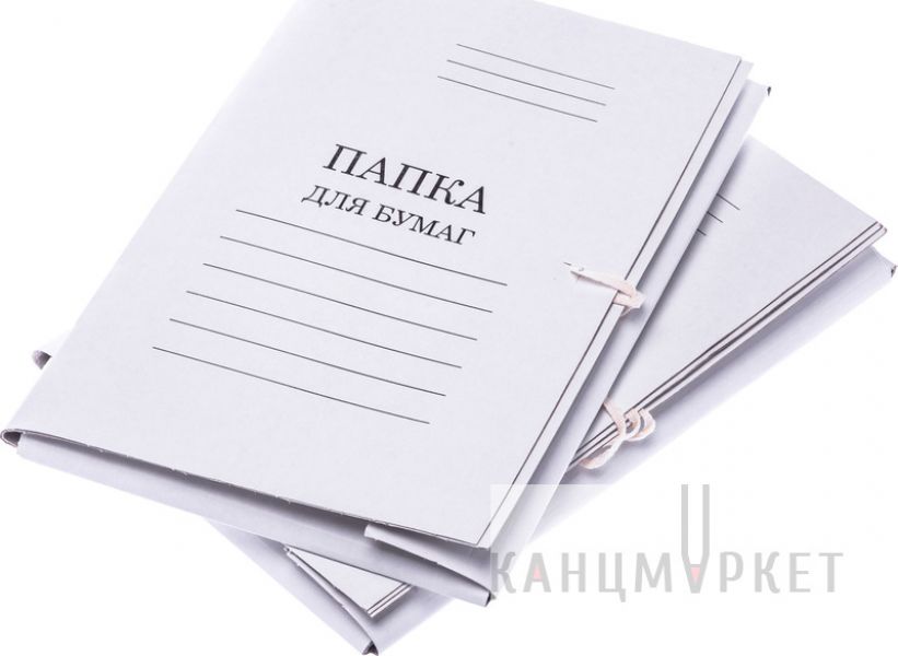 Папка д/бумаг на завязках белая А4 250г/м² ПЗ-НМ-29 ЭКО-НЕВА