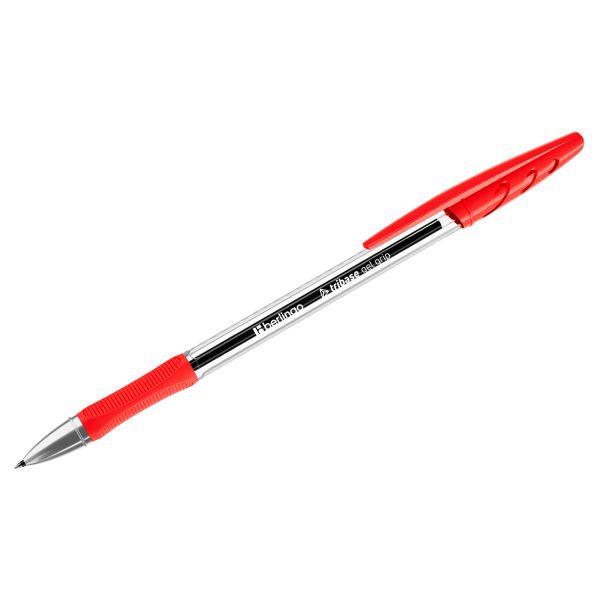 Ручка гелевая Berlingo "Tribase Gel grip" красная, 0,5мм, грип CGp_05024