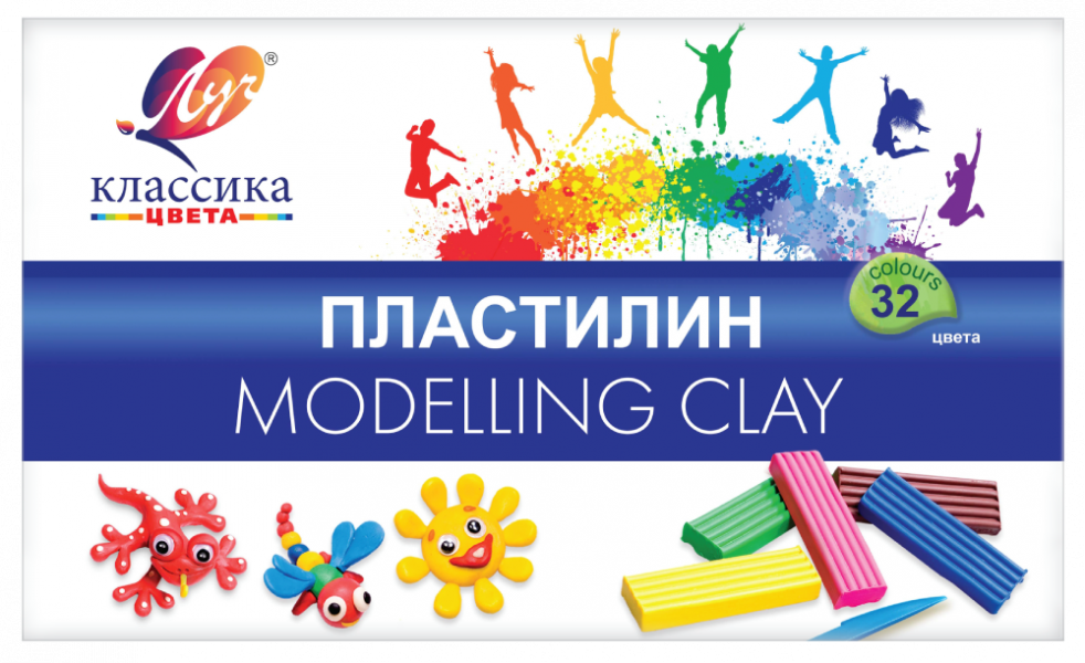 Пластилин 16цв 320г Мультики+стек 280027 ГАММА