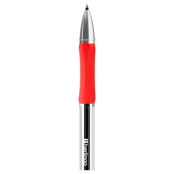 Ручка гелевая Berlingo "Tribase Gel grip" красная, 0,5мм, грип CGp_05024