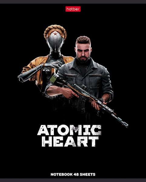 Тетрадь  48л клетка "Atomic Heart" 5видов NEW 48Т5В1 Хатбер