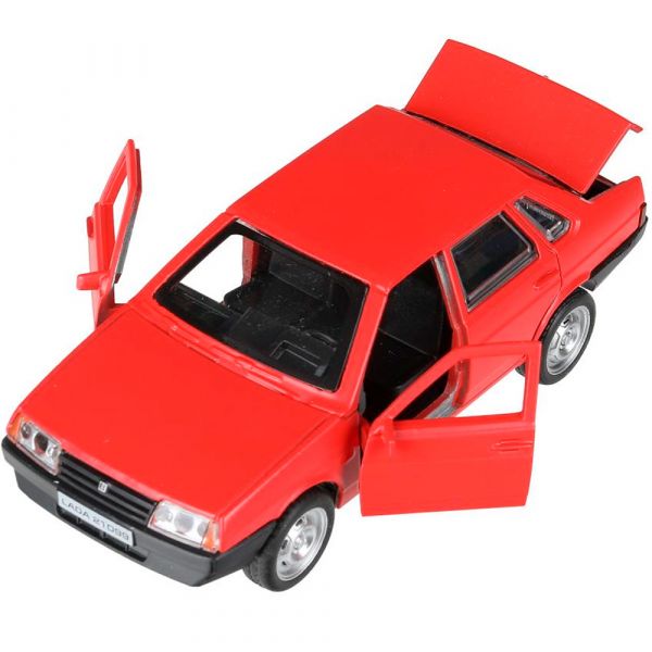 Машина металл. Lada "ВАЗ-21099 Спутник 21099-12MAT-RD 12 см,(открыв. дв, баг, красный) инерц, в кор.
