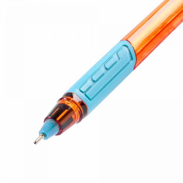 Ручка шариковая масляная с грипом BRAUBERG "Extra Glide GT Sky Blue", СВЕТЛО-СИНЯЯ, игольчатый узел