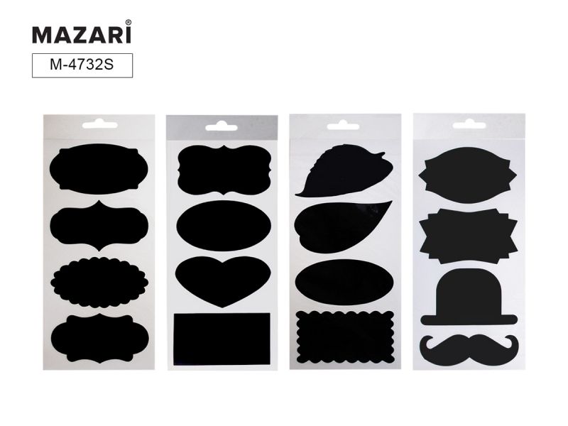 Набор наклеек декоративных BLACK, 10 x 21,6 см, ПВХ, 3 листа в комплекте, M-4732S* Mazari