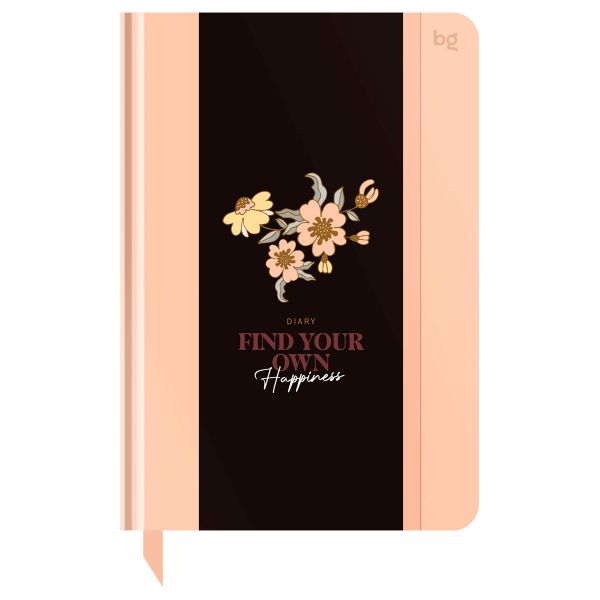 Ежедневник недатированный А5, 136л., 7БЦ BG "Flowery. Peach", глянцевая ламинация, DuА5_64363