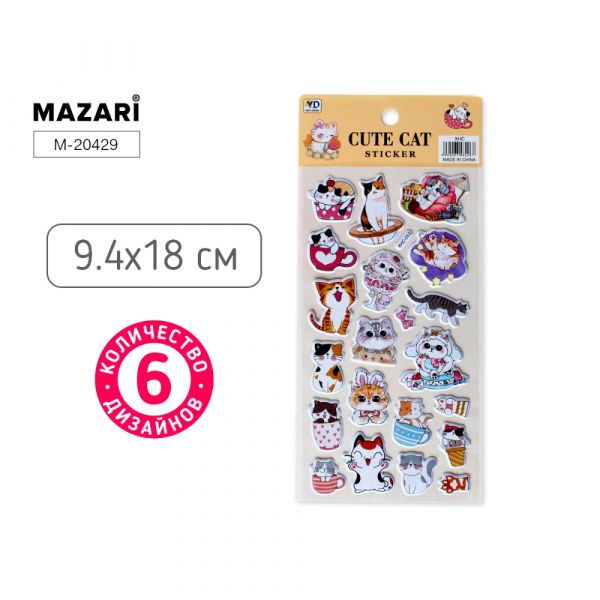 Наклейки декоративные CATS, 9.4*18 см, M-20429 Mazari