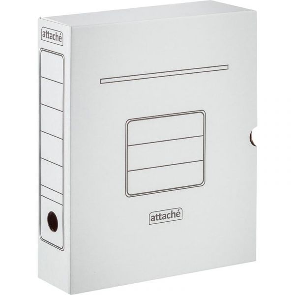 Короб архивный 75мм гофрокартон белый ATTACHE 1240617 ATTACHE