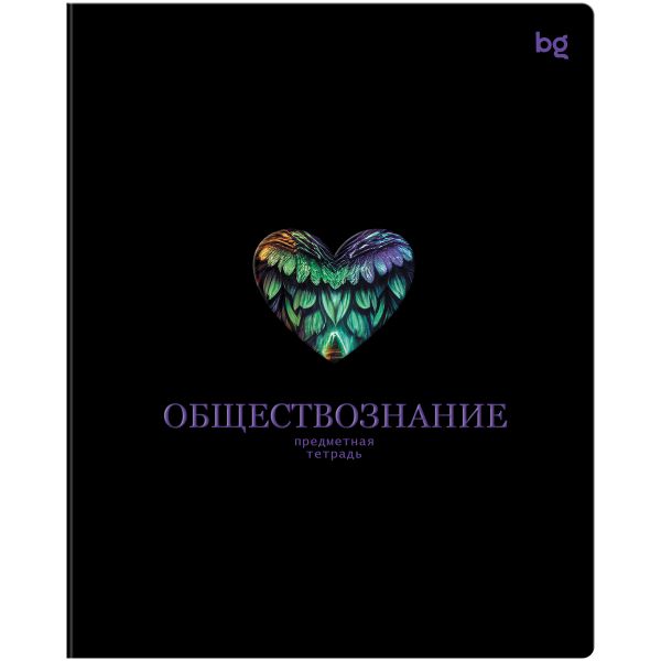 Тетрадь предметная 48л. BG "Информационное поле"- Обществознание, soft-touch ТП5ск48_лс_вл 63881