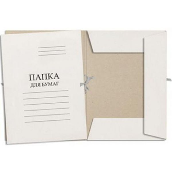 Папка д/бумаг на завязках белая А4 280г/м² мелованная ПЗ-М-32 ЭКО-НЕВА