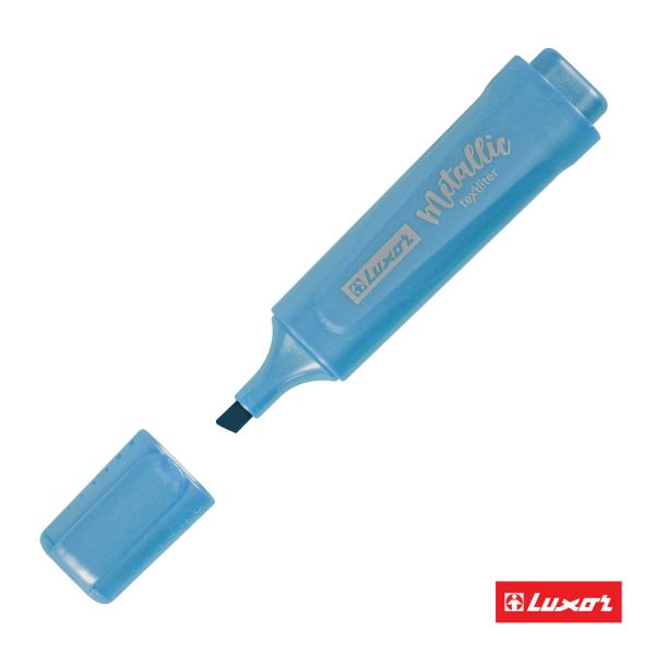 Текстовыделитель Luxor "Textliter Metallic" голубой, 1-5мм. 4015M