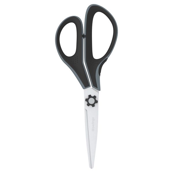 Ножницы Berlingo "Easycut 350", 15см, серые, эргономичные ручки, мягкие вставки DNn_15035_c