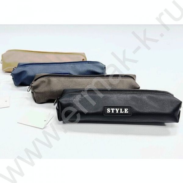 Пенал-косметичка "Style Casual" 20*5*3,5см. /ассорти, полиэстер NEW 24-279 School Ray