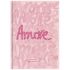 Скетчбук 80л., А5 BG "Amore", 7БЦ, матовая ламинация, блестки, белый блок с градиентом, 100г/м2 С5т8
