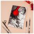 Скетчбук для рисования маркерами 50л А5 MESHU "Girl and music", 90г/м2, soft touch MS_53574