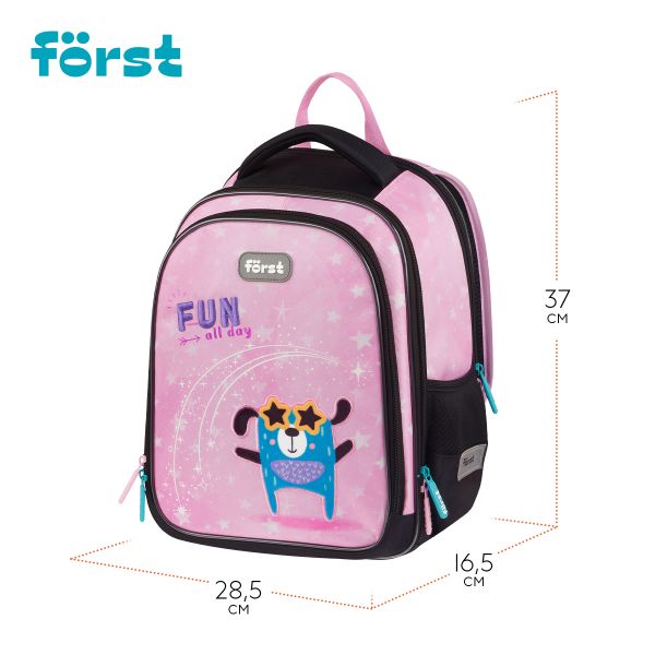 Рюкзак Först F-Cloud "FUN" 37*28,5*16,5см, анатомическая спинка FT-RM-152504