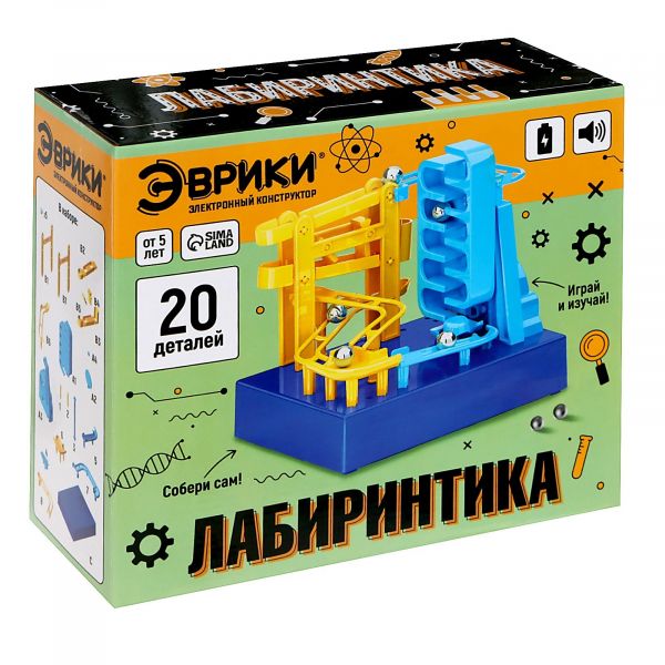 ЭВРИКИ Электронный конструктор "Лабиринтика", 20 деталей   7025872
