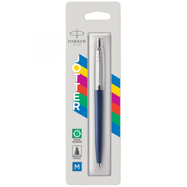 Ручка шар  Jotter Color CT M синий стержень 1мм /синий-серебро /блистер 2123427 PARKER