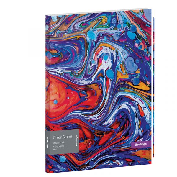 Папка с 10 вкладышами Berlingo "Color Storm", 17мм, 600мкм, с внутр. карманом, с рисунком DB4_10031
